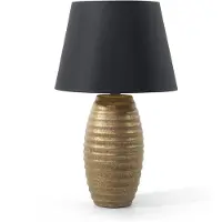 Beliani Lampe de table or 56 cm forme conique EBRO (E27)