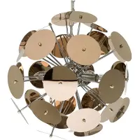Beliani Lampe suspendue en acier inoxydable cuivré avec 4 ampoules en forme de disques ronds de style industriel