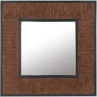 Beliani Miroir BOISE Bois Bois foncé