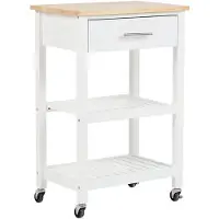 Beliani Desserte En Bois Blanc Hiuma