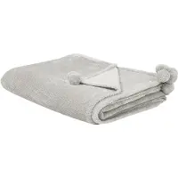 Beliani Couverture Saitler 150 X 200 Cm Gris Clair