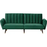 Beliani Canapé-Lit Vimmerby Vert Émeraude Velours