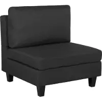 Beliani Module Fauteuil En Tissu Noir Pour Canapé Fevik