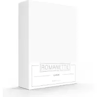 Romanette Drap-housse Romanette Blanc (Coton)-140 x 200 cm
