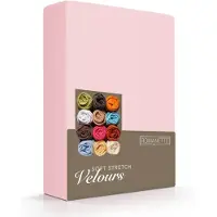 Romanette Drap-Housse Romanette Blush (Velours)-Lits Doubles (140/160 x 200/210/220 cm)