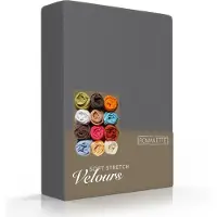 Romanette Drap-housse Romanette Anthracite (Velours)-Lits Simples (80/90 x 200/210/220 cm)