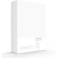 Romanette Drap-housse Romanette Blanc (Flanelle)-90 x 200 cm
