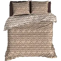 Satin d'or Housse de couette Cervo 200 x 200 / 220 cm sable