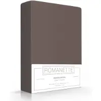 Romanette Drap-housse Romanette Taupe (Coton)-180 x 200 cm