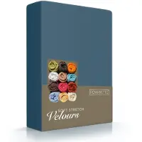Romanette Drap-Housse Romanette Teal (Velours)-Lits Simples (80/90/100 x 200/210/220 cm)