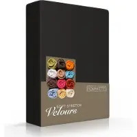 Romanette Drap-housse Romanette Noir (Velours)-Lits-Jumeaux (160/180 x 200/210/220 cm)