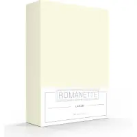 Romanette Drap-housse Romanette Ivoire (Coton)-160 x 220 cm