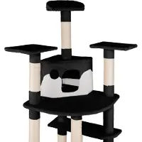 TecTake - Griffoir Fippi noir/blanc - 402185 - griffoir pour chat - poteau pour chat