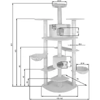 TecTake Arbre à Chat FIPPI 201 cm - beige/blanc