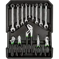 TecTake tool case, tool set, tool case filled 1200-piece, tool trolley, 4-level tool box, aluminium case with wheels and telescopic handle - black