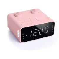 Muse Radio-réveil double alarme rose - - M17CPK -