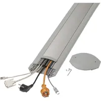 SERPA Protège-câbles B15 3000 mm EasyLoader Alu, noir/couvercle alu argent