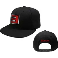 Eminem Reverse E Snapback Cap, Noir