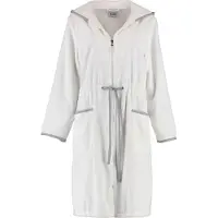 Cawö Peignoir Cawö 4103 Uni Court Capuche Cordon & Zip Women Blanc-46