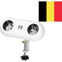 ORNO Office Extension Cable 2XSockets Uz.2Xusb Cable 1,5M White Mounting Bracket