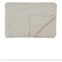 Marc O'Polo Plaid Nordic Knit Plaid Oatmeal Beige-130 x 170 cm