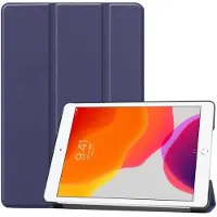 IMoshion Coque tablette Trifold Apple iPad 9 (2021) 10.2 pouces / iPad 8 (2020) 10.2 pouces / iPad 7 (2019) 10.2 pouces - Bleu foncé