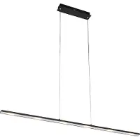 QAZQA Suspension design noire avec LED et variateur tactile - Platina