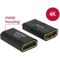DeLOCK - Coupleur HDMI - HDMI femelle pour HDMI femelle - noir - support 4K