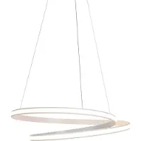 QAZQA Suspension moderne blanche 74 cm avec LED dimmable - Rowan