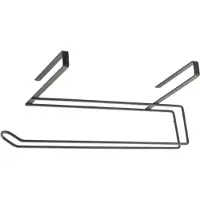 Metaltex Porte-rouleau de cuisine Easy-Roll LAVA, noir mat Matériau : Métal revêtu, résistant à la rouille,, Distributeur d'essuie-tout, Noir
