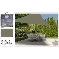 Merkloos Tissu d'ombrage Ambiance triangle 3 x 3 x 3 m vert