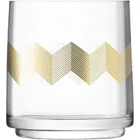 LSA International Bougeoir L.S.A. Chevron avec Bougie 14 cm