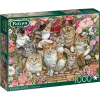 Jumbo Falcon de luxe Floral Cats 1000 pièces