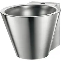 Delabie WT MINI BAILA H1. D35 central sans trop-plein Acier inoxydable 1.4301 satiné