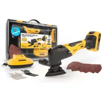 Powerplus Bat Incl Charge Oscillating Multi Tool 2.0ah 20v Jaune