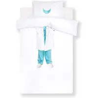 Snurk Ensemble de housse de couette pour enfants Doctor en percale de coton biologique 160TC - avec taie d'oreiller