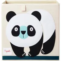 3 Sprouts Boîte de rangement - 33x33x33 cm - Panda - - UneTaille - Cageot