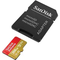 SanDisk Extreme, 256 Go, MicroSDXC, classe 3, UHS-I, 160 Mo/s, 90 Mo/s
