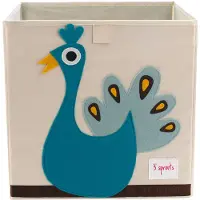 3 Sprouts Boîte de rangement - 33x33x33 - Paon - - UneTaille - Cageot