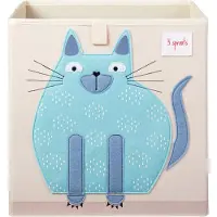 3 Sprouts Boîte de Rangement - 3 SPROUTS - 30x30x30cm - Beige/Blanc - Carton/Papier - Enfant