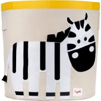 3 Sprouts Sac à jouets Zebra - Tissu