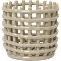 Ferm Living Panier en Céramique Small | Cashmere