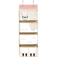3 Sprouts White Llama Cot Tidy Multicolore Enfants
