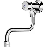 Delabie Robinet à membrane , auto-fermant, à venturi, modèle TEMPOSTOP, raccordement G1/2B, temps de fermeture de 15 secondes, mécanisme de déverrouillage pivotant.