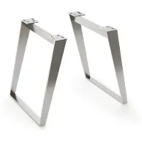 DELIFE Cadre de table acier inoxydable incliné (set de 2)