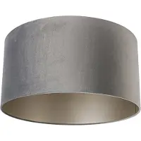 QAZQA Abat-jour en velours gris 50/50/25