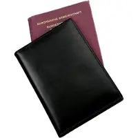 Alassio Porte-passeport "RFID Document Safe", cuir nappa, Accessoires de voyage, Noir