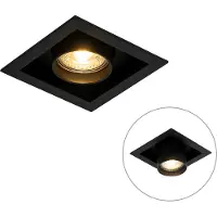 QAZQA Spot encastré moderne noir orientable - Roof