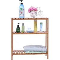 Songmics Etagère de salle de bain Bosko | 60 x 26 x 66 cm | Design en bambou