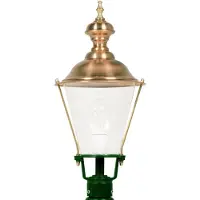 Ks Verlichting Lampe lanterne nostalgique Hoorn M29 vert avec teinte cuivrée